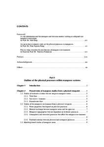 CONTENTS  Foreword A vital information tool for managers and decision-makers working to safeguard our mangrove ecosystems by Prof. Dr. Salif Diop . . . . . . . . . . . . . . . . . . . . . . . . . . . . . . . . . . . . . 