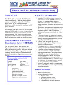 National Health and Nutrition Examination Survey