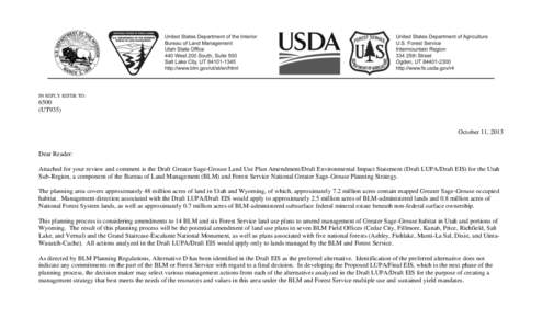 Conservation in the United States / United States Department of the Interior / Wildland fire suppression / United States / Impact assessment / Sage Grouse / Public land / Environmental impact statement / Pryor Mountains Wild Horse Range / Environment of the United States / Land management / Bureau of Land Management