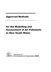 Approved Methods  for the Modelling and Assessment of Air Pollutants in New South Wales