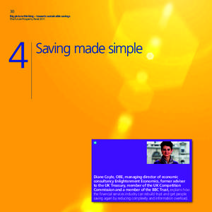 Diane Coyle - Saving made simple