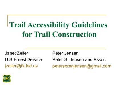 Design / United States / Accessibility / Trail / Americans with Disabilities Act / National Park Service / Section 504 of the Rehabilitation Act / Section 508 Amendment to the Rehabilitation Act / Law / Architectural Barriers Act / Web accessibility