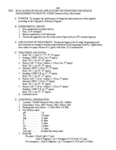 101 XXII. EVALUATION OF FOLIAR APPLICATIONS OF FUNGICIDES FOR DISEASE MANAGEMENT IN PEANUTS (TAREC Research Farm, Hare Road)