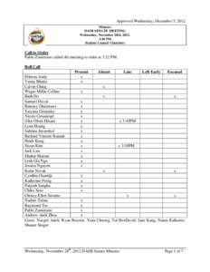 Ethics / Minutes / United States Senate / Senate of Canada / Second / DASB / Consensus decision-making / 41st Canadian Parliament / Sociology / Parliamentary procedure / Meetings / Government