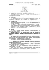 INTERNATIONAL ŒNOLOGICAL CODEX Nitrogen COEI-1-AZOTE: 2000  NITROGEN