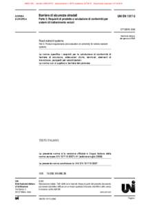 ABES SRL - servizio UNICoNTO - abbonamento n[removed]scadenza: [removed]Documento scaricato il[removed]NORMA E U R OP E A  Barriere di sicurezza stradali