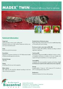®  MADEX TWIN Natural efficacy that is reliable Technical information Target pest