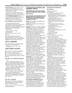 Federal Register / Vol. 74, No[removed]Thursday, September 10, [removed]Rules and Regulations Federal Register. This action is not a ‘‘major rule’’ as defined by 5 U.S.C[removed]This final rule will be effective on