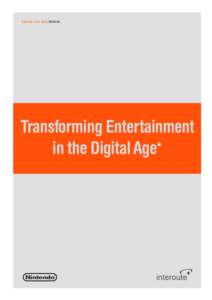 Interoute Case Study Nintendo  Transforming Entertainment in the Digital Age*  Interoute Case Study Nintendo