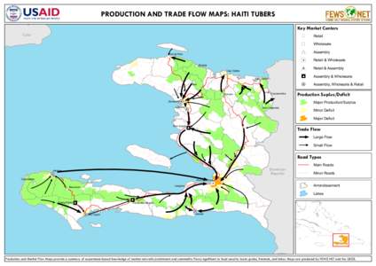 PRODUCTION AND TRADE FLOW MAPS: HAITI TUBERS Key Market Centers Cuba Port-de Paix