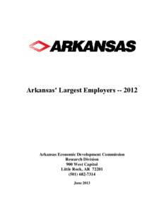 Arkansas’ Largest Employers[removed]Arkansas Economic Development Commission