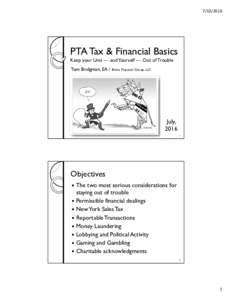 Microsoft PowerPoint - PTA Tax Basicspptx