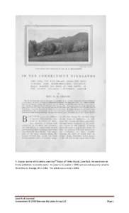 Fr. Gesner, author of this article, was the 4th Rector of Trinity Church, Lime Rock. He was known at Trinity as Herbert, his middle name. He came to this parish in 1899, and was subsequently called to Christ Church, Oswe