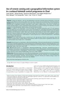 Use of remote sensing and a geographical information system in a national helminth control programme in Chad Simon Brooker,1 Michael Beasley,2 Montanan Ndinaromtan,3 Ester Mobele Madjiouroum,4 Marie Baboguel,5 Elie Djeng