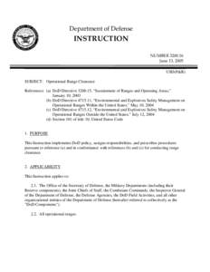 DoD Instruction[removed]; June 13, 2005