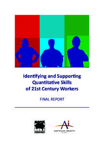 Identrifying and Supporting Quantitative Skills of 21st Century Workers