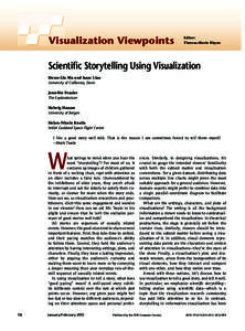 Visualization Viewpoints  Editor: Theresa-Marie Rhyne  Scientific Storytelling Using Visualization