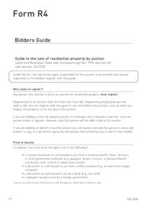 Guide to the sale of residential land by auction.indd