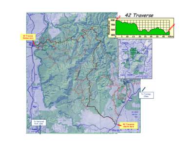 Elevation (m)  42 Traverse 42 Traverse finishes here