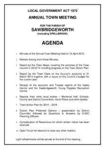 Spellbrook / Sawbridgeworth / Town meeting