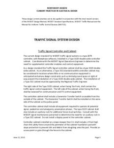 Traffic Electrical Design Current Practices