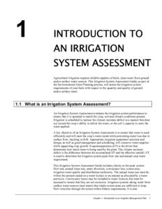 Irrigation System Assessment Guide - Intro to an Irrigation System Assessment