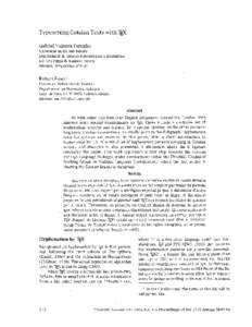 Typesetting Catalan Texts with TEX Gabriel Valiente Feruglio Universitat de les Illes Balears Departament de Ciencies Matematiques i Inforrnatica E[removed]Palma de Mallorca (Spain) Internet: dmi gvaO@ps.u i b .es