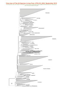 Overview of The All-Species Living Tree; LTPs123_SSU, September 2015 The All-Species Living Tree Project is an iniciative of Systematic and Applied Microbiology together with ARB, SILVA and LPSN projects. http://arb-silv