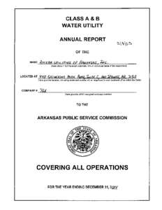 CLASS A & B WATER UTILITY ANNUAL REPORT 51qb5  OF THE