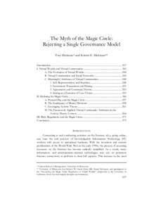 UCILR V2I2 Assembled v4 (Do Not Delete[removed]:14 PM The Myth of the Magic Circle: Rejecting a Single Governance Model