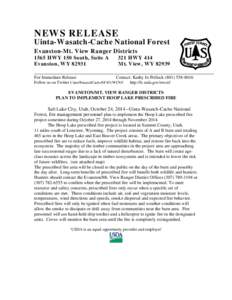 Wasatch-Cache National Forest / Wasatch Range / Ecological succession / Fire / Wildfires / Controlled burn / Driptorch / Utah / Geography of the United States / IUCN Category VI