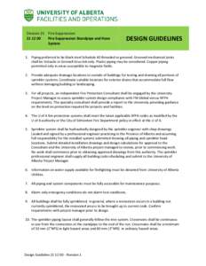 Division 21 Fire Suppression[removed]Fire Suppression Standpipe and Hose System  DESIGN GUIDELINES