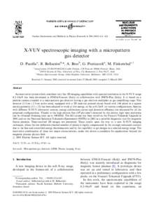 ARTICLE IN PRESS  Nuclear Instruments and Methods in Physics Research A[removed]–424 X-VUV spectroscopic imaging with a micropattern gas detector