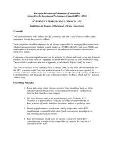 Financial services / Collective investment schemes / Foreign exchange market / International trade / Euro / Mutual fund / Exchange rate / Irish pound / Rate of return / Financial economics / Investment / Economics