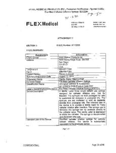 AVAIL MEDICAL PRODUCTS, INC., Premarket Notification Pre-filled Catheter Inflation Syringe K1[removed]M edcal5950 FLEX F L YFM