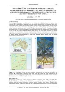 RIVER RED GUMS AS A BIOGEOCHEMICAL SAMPLING MEDIUM IN MINERAL EXPLORATION AND ENVIRONMENTAL CHEMISTRY PROGRAMS IN THE CURNAMON