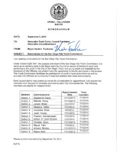 KEVIN L. FAULCONER MAYOR MEMORANDUM DATE: