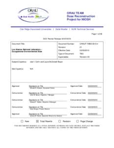 ORAU TEAM Dose Reconstruction Project for NIOSH Oak Ridge Associated Universities I Dade Moeller I MJW Technical Services Page 1 of 95