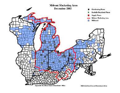 Mideast Marketing Area Plants For December 2005 State Plant  City