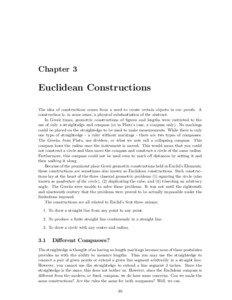 Chapter 3  Euclidean Constructions