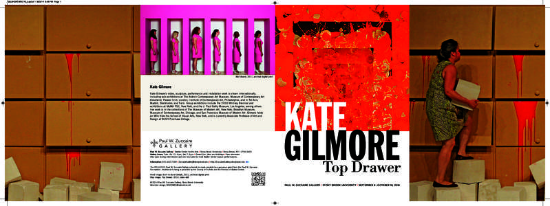 GILMORE BRO F3_Layout:45 PM Page 1  Wall Bearer, 2011, archival digital print Kate Gilmore Kate Gilmore’s video, sculpture, performance and installation work is shown internationally,