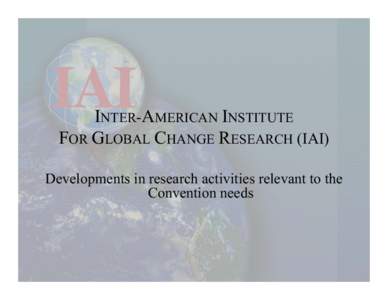 XVI  Meeting  of  the  IAI  Scientific Advisory  Committee �C