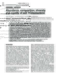 Abundance, composition, diversity and novelty of soil Proteobacteria