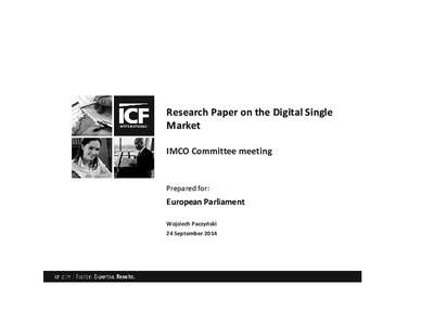 Research Paper on the Digital Single Market IMCO Committee meeting Prepared for: