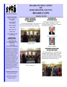 BOARD OF EDUCATION OF DORCHESTER COUNTY Every Child A Success!  BOARD CLIPS