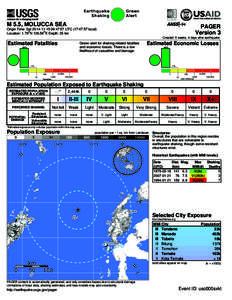 Green Alert Earthquake Shaking M 5.5, MOLUCCA SEA