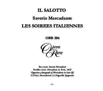 Opera Rara / Singing / Saverio Mercadante / Antonio Tamburini / Mercadante / Gioachino Rossini / Bruce Ford / Giovanni Battista Rubini / Opera / Classical music / Nelly Miricioiu