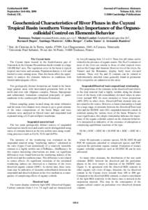 Goldschmidt 2000 September 3rd–8th, 2000 Oxford, UK. Journal of Conference Abstracts Volume 5(2), 1014