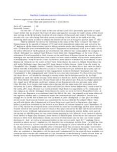 Southern Campaign American Revolution Pension Statements Pension Application of Jacob McFarland W 967 Transcribed and annotated by C. Leon Harris State of Tennessee } SS Haywood County