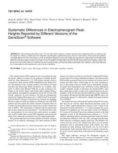 J Forensic Sci, Jan. 2004, Vol. 49, No. 1 Paper ID JFS2003001–491 Available online at: www.astm.org TECHNICAL NOTE Jason R. Gilder,1 M.S.; Simon Ford,2 Ph.D.; Travis E. Doom,3 Ph.D.; Michael L. Raymer,3 Ph.D.;